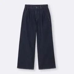 GU デニムタックトラウザー デニムワイドパンツのサムネイル