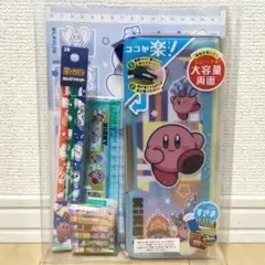 新品☆星のカービィ　筆箱　定規　鉛筆　キャップ　下敷き　５点セット