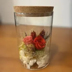 プリザーブドフラワーアレンジメント ガラス容器入り