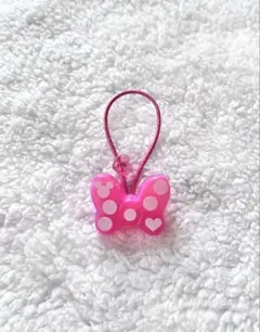 ディズニー ミニーちゃん ヘアゴム リボンデザイン ピンク