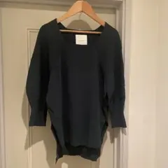 エレンディーク　ダークグリーン 長袖ニット ラグランスリーブ