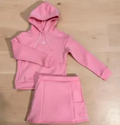 アディダスゴルフ M ダンボールニット ビッグロゴ セットアップ ピンク