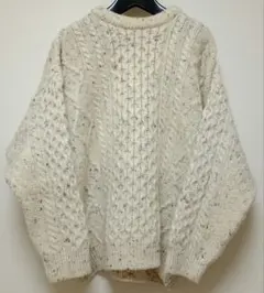 アランクラフト　アイルランド製 フィッシャーマンニット　メランジ XLサイズ