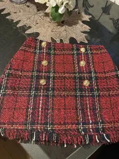 チェックミニスカート