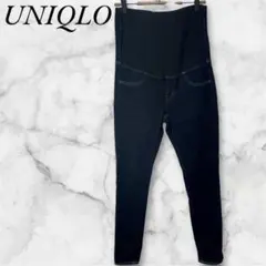 ユニクロ　マタニティパンツ　スパッツ　アジャスター　M　ダークブルー
