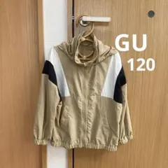 【GU 】フード付きカジュアルジャンパー 120★