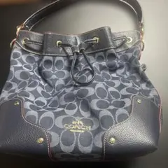 COACH ショルダーバッグ ネイビー ブラック