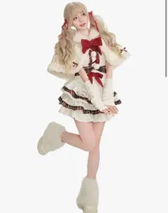 クリスマス コスプレ ホワイトサンタ 衣装