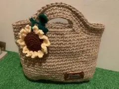 麻ひもバック　ハンドメイド