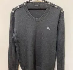 バーバリーブラックレーベル3グレーニットセーターLサイズ美品