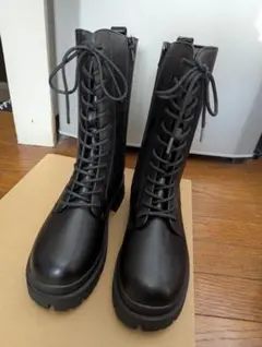 ハーフ編み上げブーツ