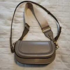 ZARA グレー ショルダーバッグ 合成皮革