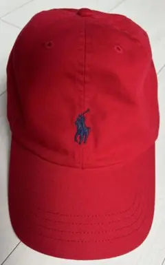 美品Ralph LaurenPOLO 赤 6パネルキャップ