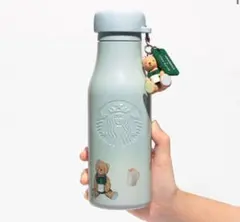 リッドカバーベアチャーム付きステンレスボトル
