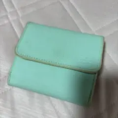 【ラコステ】ミントグリーン 二つ折り財布 合成皮革