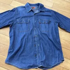 EDWIN 503 デニムシャツ 長袖 インディゴブルー Lサイズ