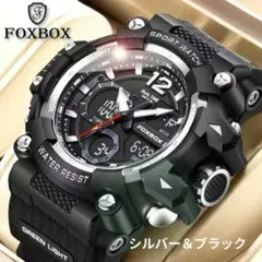 FOXBOX (LiGE) メンズ腕時計 デュアルウォッチ シルバー＆ブラックのサムネイル