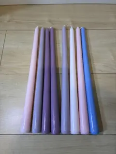 テーパーキャンドル 8本セット パステルカラー