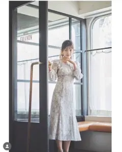 春秋タグ付きproportion body dressing 長袖花柄ワンピース