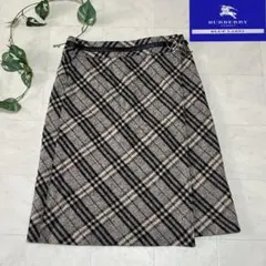 ⭐️BURBERRY BLUE LABEL⭐️チェック柄膝丈 巻きスカートタイト