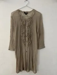 【未使用タグ付き】　ドラッグストアーズ　レイヤードチュニック　刺繍入り　七分袖 未使用タグ付き】 ドラッグストアーズ レイヤードチュニック 刺繍入り