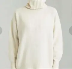 green label relaxingタートル ウールカシミヤニット オフ白