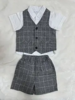 セレモニースーツグレー 80㎝　誕生日　セレモニー