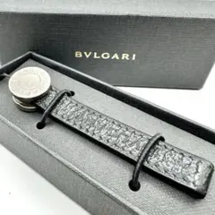 美品✨ブルガリ レザー ストラップ ブラック 黒 シルバー 箱付き