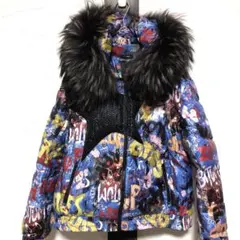 CLASNA グラフィックプリント ダウン　柄物　派手