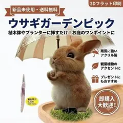 【新品未使用✨️】ガーデンピック ウサギ オブジェ 庭 プランター インテリア