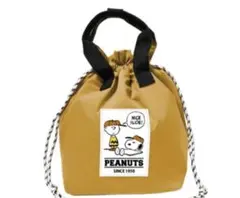 新品　スヌーピー　ランチバッグ　ミニバッグ　保冷　弁当　巾着　保冷バッグ　黄色