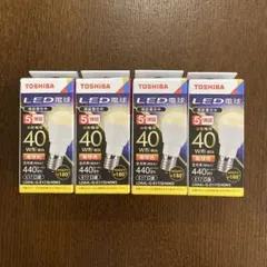 ✨新品✨TOSHIBA LED電球 LDA4L-G-E17/S/40W2 4個のサムネイル