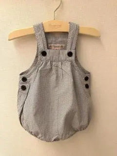 【Bonpoint】ベビー格子柄サロペット★6M(~70cm)