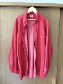 【希少】リーバイス オレンジタブ ワークシャツ 赤 Lサイズ