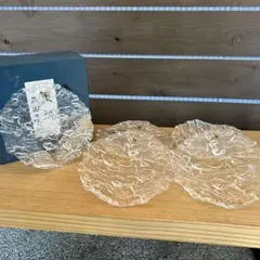 週末セール！　保谷クリスタル　渓流　お皿　5枚セットのサムネイル