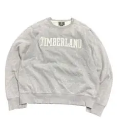 7AS12 Timberland ロゴ刺繍　スウェット　M グレー　古着used
