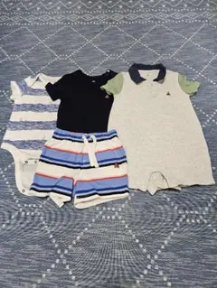 babyGap ベビーロンパース、半ズボン 4点セット 80cm 6-12ヶ月のサムネイル