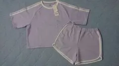 【新品タグ付】GU エアリズムコットン クロップド丈 半袖短パン セット