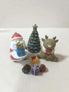 クリスマスオブジェ　ナチュラルキッチン　置物　サンタ　トナカイ　プレゼント　冬