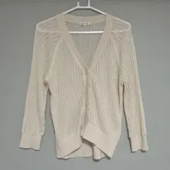 透かし編みアイボリーカーディガン Mサイズ