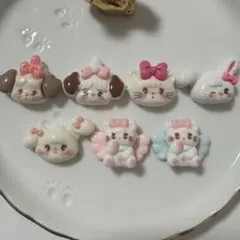 ミッコ mikko デコパーツ フェイスパーツ リボン 7個セット