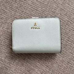 【極美品/付属品完備】FURLA フルラ カメリア 二つ折り財布 ブルー系のサムネイル