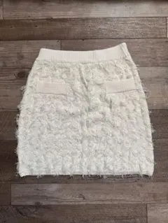 【即日発送】ホワイトニットタイトスカート ボトムス 韓国 秋冬