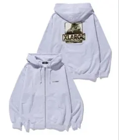 XLARGE グレー パーカー Mサイズ 迷彩のサムネイル