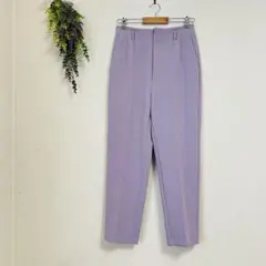 GU ジーユー ハイウエスト テーパードパンツZ パープル　アンクル丈 大人綺麗