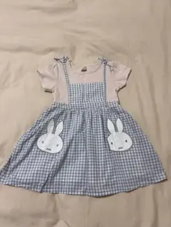 petit mainプティマイン　ミッフィー　半袖ワンピース 100 女の子