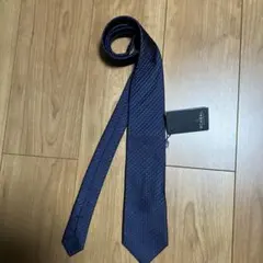 SCABAL ネクタイ ネイビー 小紋柄