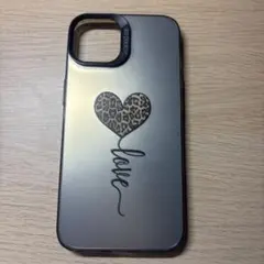 レオパード柄ハート iPhone14用ソフトケース