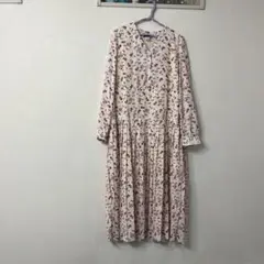【1度着用・美品】ウエスト切り替え花柄ワンピース/送料込み