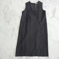 GLOBAL WORK ノースリーブ ひざ丈ワンピース 黒のサムネイル